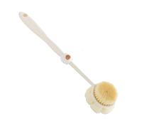 Spazzola Da Bagno Con Setole Morbide, Due In Uno Manico Lungo,Strumento For Strofinare La Schiena (con Foro For Appenderla),Adatta(White)