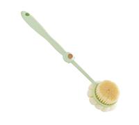 Spazzola Da Bagno Con Setole Morbide, Due In Uno Manico Lungo,Strumento For Strofinare La Schiena (con Foro For Appenderla),Adatta(Green)