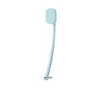 Spazzola da bagno, da bagno con manico lungo, strumento a setole morbide for strofinare la schiena, non c'è bisogno di chiedere aiuto quando si fa il bagno(Blue)