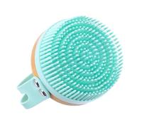 Spazzola da Bagno in Bambù e Silicone Blu Impugnatura Ergonomica | Chioma e Cuoio Capelluto, Rimozione Forfora, Formato 1 Pezzo, Adatta a Ragazzo Ragazza e Mamme