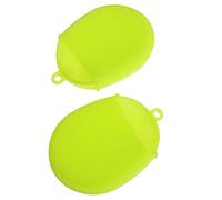 Spazzola da Bagno in Silicone 2 Pezzi Verde Chiaro per Bebè | Asciugatura Rapida, Pulizia Profonda di Cute e Pelle, Pratica da Portare nella Borsa
