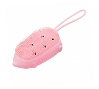 Spazzola da Bagno in Silicone Doppia Faccia Anello, Rosa | Setole Morbide Alimentari, Presa Compatta nel Palmo, per Doccia Post Allenamento e Rilassamento Quotidiano