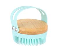 Spazzola da Bagno in Silicone e Legno Bambù per Ragazzo Ragazza | Uso Sotto la Doccia e Cuoio Capelluto, Design Ergonomico Cordino, per Pelli Delicate