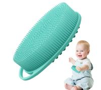 Spazzola da bagno in silicone, multiuso, per bambini, portatile, con setole morbide, leggera e esfoliante, per viso, schiena, glutei, uso quotidiano in spa