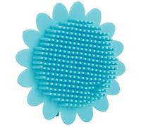 Spazzola da bagno in silicone per bambini, design della maniglia della spazzola da bagno per bambini Comfort delicato sulla pelle per il bambino per il bagno(blu)