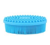 Spazzola da bagno in silicone per bambini, spazzola sensoriale per massaggi, massaggi, tattilità, allenamento, spazzola per capelli, pettine per bambini (blu)