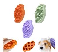 Spazzola da bagno in silicone per cani, pratico strumento a doppio lato per toelettatura, pulizia e massaggio, adatta per tutte le razze, cuccioli, gattini e animali di qualsiasi taglia (colori misti)