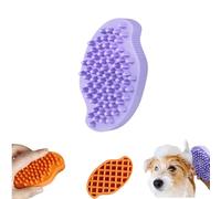 Spazzola da bagno in silicone per cani, pratico strumento per toelettatura, pulizia e massaggio, adatta per tutte le razze e cuccioli, gattini e animali di qualsiasi dimensione (viola)