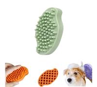 Spazzola da bagno in silicone per cani, pratico strumento per toelettatura, pulizia e massaggio, adatta per tutte le razze e cuccioli, gattini e animali di qualsiasi dimensione (verde)