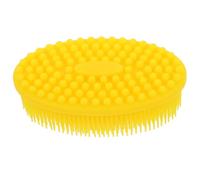 Spazzola da Bagno in Silicone per Neonati Gialla, Ergonomica | Routine di Bagno e Cura, Delicata sulla Pelle, Pulizia della Crosta Lattea, Presa Facile