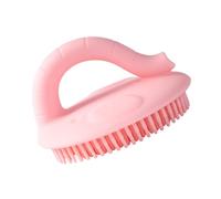 Spazzola da Bagno in Silicone Rosa per Bebé e Ragazzo Ragazza | Impugnatura Manuale, Effetto Massaggio, Tocco Confortevole, Formato Portatile, 1 Pezzo