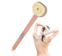Spazzola da Bagno Manico Lungo per Doccia Massaggio Alla Schiena Spazzola per la Pulizia con Dispenser di Sapone e Testina Rimovibile per Uomini e Donne(Rosa)