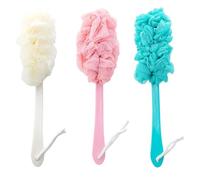 Spazzola da Bagno Manico lungo Pp e Pe 3 Pezzi per Schiena | Spazzolone Bagno Manico, Set 3 Pezzi, Pulizia Efficace per Uso Domestico Tutto L'anno