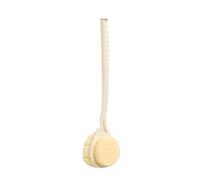 Spazzola Da Bagno, Morbida Due In Uno Con Manico Lungo, Strumento For Strofinare La Schiena (con Foro For Appenderla), Adatta For Il(White)