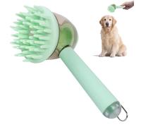 Spazzola da bagno per animali domestici, massaggio doccia 3 in 1 e pettine di smantellamento per cani e gatti, strumento anti-crespo per la cura della schiuma per il bagno-verde