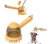 Spazzola da bagno per animali domestici, spazzola da bagno per cani con dispenser di shampoo integrato, spazzole per il bagno per cani, toelettatura e massaggio, per cani a pelo lungo e corto e doccia
