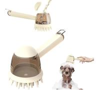 Spazzola da bagno per animali domestici, spazzola da bagno per cani con dispenser di shampoo integrato, spazzole per il bagno per cani, toelettatura e massaggio, per cani a pelo lungo e corto e doccia