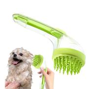 Spazzola da bagno per animali domestici - Spazzola da doccia morbida per cani con manico lungo, strumento di toelettatura in setole di silicone, pettine per gatti, accessorio da doccia per cuccioli