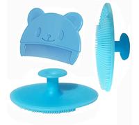 Spazzola da bagno per bambini, spazzola per culla per bambini, spazzola per massaggio in silicone, pettine per bambini (3 pezzi)