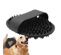 Spazzola da bagno per cani e gatti, 11,9 x 9,6 x 3,66 cm, strumento per la toelettatura degli animali domestici, design laterale, setole morbide e denti in metallo, ideale per il bagno, la stagione