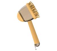 Spazzola da bagno per cani - Spazzola da bagno per animali da bagno Necessità di shampoo per cani senza slittamento con dispenser di sapone strumento di toelettatura portatile per la pulizia di Mas