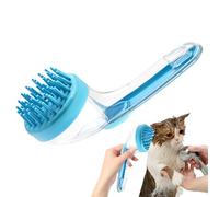 Spazzola da bagno per cani, spazzola massaggiante per animali domestici con dispenser di shampoo, strumento per la toelettatura con setole morbide in silicone, pettine delicato per gatti per cuccioli