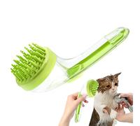 Spazzola da bagno per cani, spazzola massaggiante per animali domestici con dispenser di shampoo, strumento per la toelettatura con setole morbide in silicone, pettine delicato per gatti per cuccioli
