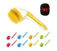 Spazzola da bagno per cani, spazzola morbida per shampoo per cani e | Scrubber delicato per cani in silicone per fare il bagno e spargimento, adatto per animali domestici a pelo lungo e corto