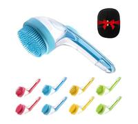 Spazzola da bagno per cani, spazzola morbida per shampoo per cani e | Scrubber delicato per cani in silicone per fare il bagno e spargimento, adatto per animali domestici a pelo lungo e corto