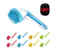 Spazzola da bagno per cani, spazzola morbida per shampoo per cani e | Scrubber delicato per cani in silicone per fare il bagno e spargimento, adatto per animali domestici a pelo lungo e corto