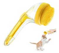 Spazzola da bagno per cani, spazzola per cani da bagno | Spazzola per cani in silicone a manico lungo con dispenser di sapone | Spazzola per toelettatura per animali domestici, purificatore di shampo