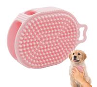 Spazzola da bagno per cani, spazzola per shampoo per cani a doppio lato con gancio, spazzola per la toelettatura degli animali domestici per strofinare la doccia, massaggio lenitivo, forniture per