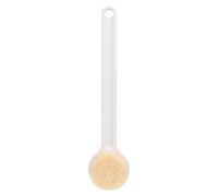 Spazzola da bagno per capelli morbidi, strumento per la pulizia profonda della pelle, spazzola per capelli lisci con manico allungabile per fori sospesi per bagno con doccia(white)