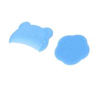 Spazzola da Bagno per Neonati, 2 Pezzi Set di Spazzole per Cuoio Capelluto per Bambini Spazzola da Bagno in Silicone Sensoriale Morbido Confortevole Strumento per il Bagno del Cuoio Cap(Blu)