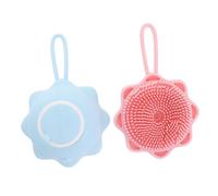 Spazzola da Bagno per Ragazzo Ragazza a Medusa Blu 2 Pezzi in Silicone