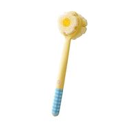Spazzola da bagno, spazzola a doppia faccia con setole morbide, for la schiena due in uno, strumento pulizia della manico(Yellow,Style1)