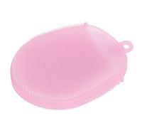 Spazzola da Bagno, Spazzola da Doccia Design con Gancio a Foro Piccolo Materiale in Silicone Design a Guanto Medio Scrub da Bagno, per Bambini (Rosa)