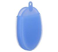 Spazzola da Bagno, Spazzola da Doccia Design con Gancio a Foro Piccolo Materiale in Silicone Design a Guanto Medio Scrub da Bagno, per Bambini (Blu)