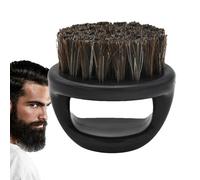 Spazzola da barba da uomo con setole di cinghiale - Spazzola per barba da uomo portatile con manico | Styling dei capelli per il viso per applicazione di olio e balsamo, adatto a casa, in viaggio e al
