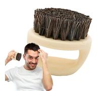 Spazzola da barba da uomo con setole di cinghiale - Spazzola per modellare la barba vintage con manico | Styling dei capelli per il viso per applicazione di olio e balsamo, adatto a casa, in viaggio e