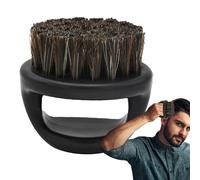 Spazzola da barba da uomo con setole di cinghiale, spazzola portatile per barba in pelo di cinghiale, per l'applicazione di olio e balsamo, adatta per casa, viaggi e barbieri