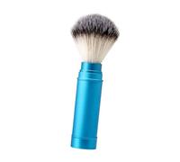 Spazzola da barba da uomo con setole in nylon, manico in lega di alluminio per rasatura bagnata, spazzola da barba adatta ai viaggi