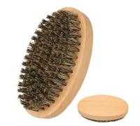 Spazzola da barba da uomo, spazzola per baffi, da viaggio, con setole morbide, impugnatura antiscivolo, pettine portatile per lo styling dei del viso, per casa, viaggi di lavoro, uso all'aperto