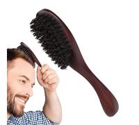 Spazzola da barba naturale? Setole di cinghiale e nylon, manico in legno di faggio | Spazzola per barba e capelli da 19,5 x 4,7 x 3,7 cm | Ideale per oli da barba, balsami, cura, pulizia dei capelli