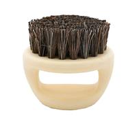 Spazzola da barba per capelli di cinghiale da uomo, spazzola per toelettatura da barba portatile con manico, cura della barba per uomo per casa e viaggiare, facile da applicare olio