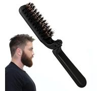 Spazzola da barba pieghevole - Spazzola da barba da birra, corno per capelli tascabile per uomo | 3,74 x 1,57 pollici, strumento di styling portatile per gli uomini per preparare il desr