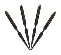 Spazzola da Cotonatura per Chioma 4 Pezzi in Abs Nero | Set Portatile, Setole Flessibili per Parrucche ed Extension, Adatta a Donne e Ragazzo Ragazza