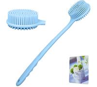 Spazzola Da Doccia, BKJJ Spazzola Da Doccia, Bagno A Manico Lungo, Morbida E Confortevole, Il Massaggio Del Corpo, Migliora La Circolazione Sanguigna, Cura Della Pelle Delle Donne E Degli Uomini (Blu)