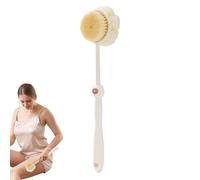 Spazzola da doccia con lungo mango | Doppio posteriore sul retro del bagno | Spazzola esfoliante con setole naturali, perfetta per rimuovere le cellule morte e migliorare la ci
