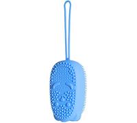 Spazzola da Doccia in Silicone e Spugna Blu, 1 Pezzo per Bagno